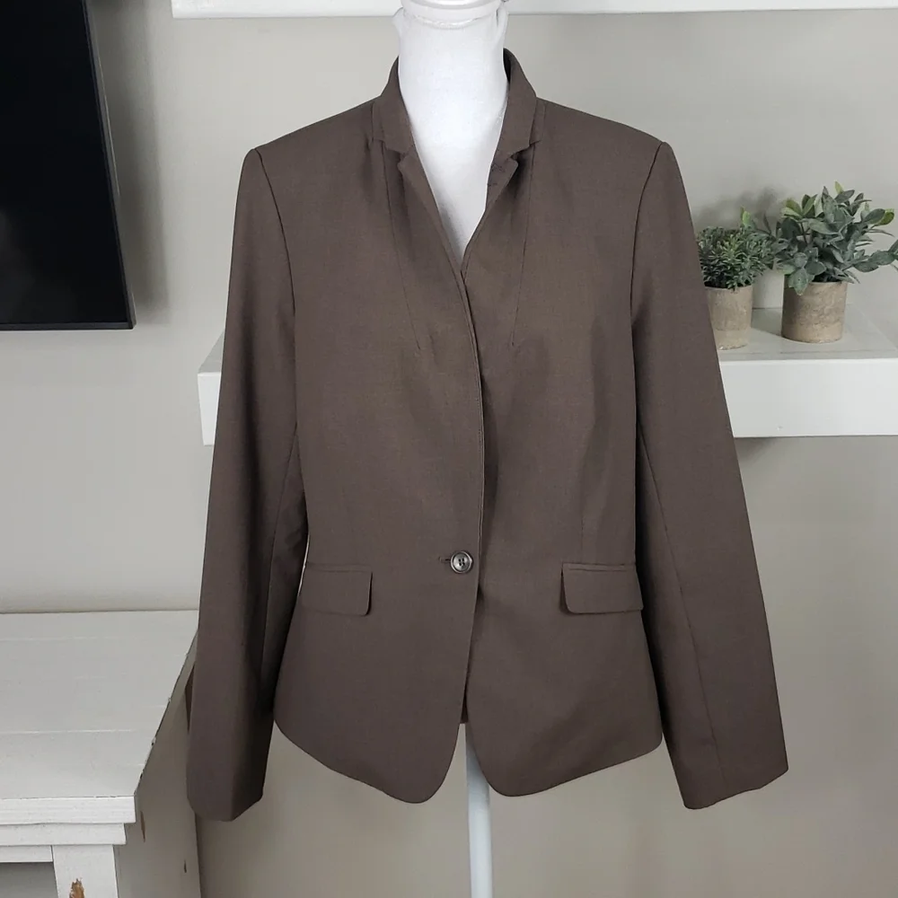 The Limited Long Sleeve Blazer One Button Front Closure